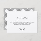 カントリーギンガムインサートカード エンクロージャーカード (正面/裏面)