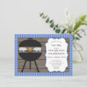 カントリーギンガムウッドI DO BBQ婚約パーティ 招待状 (スタンド正面)