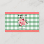 カントリーギンガムワイルドバラB & Bカスタムファームハウス 名刺 (正面)