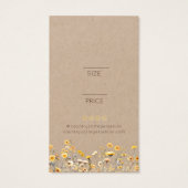 カントリークラフトワイルドフラワーリテール価格ラベル (裏面)