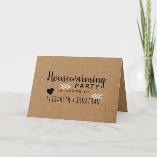 カントリークラフト引っ越し祝いパーティーパーティの招待状 招待状 (正面)