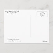 カントリークラブでのダイビング,ロサンゼルス, 1951 ポストカード (裏面)