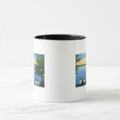 カントリークラブビューオブサイヨルボートレガッタオンレイク マグカップ (中央)