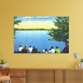 カントリークラブビューオブセイボートレガッタオンレイク キャンバスプリント (インサイチュ (リビング))