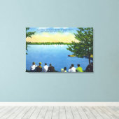 カントリークラブビューオブセイボートレガッタオンレイク キャンバスプリント (インサイチュ (ウッドフロア))