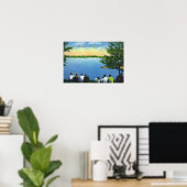 カントリークラブビューオブセイボートレガッタオンレイク ポスター (ホームオフィス)