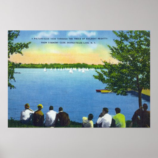 カントリークラブビューオブセイボートレガッタオンレイク ポスター (正面)