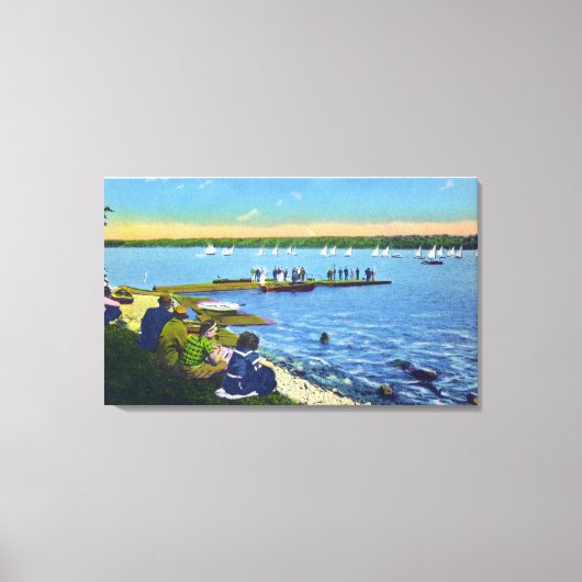 カントリークラブビューオブセイボートレガッタ# 2 キャンバスプリント (正面)