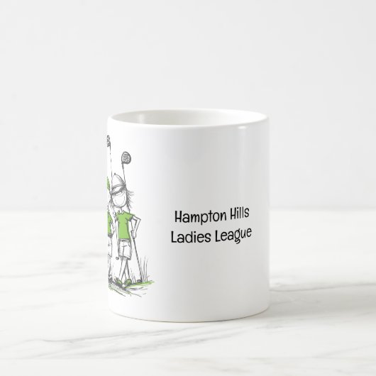カントリークラブレディースゴルフリーグカスタム コーヒーマグカップ (中央)