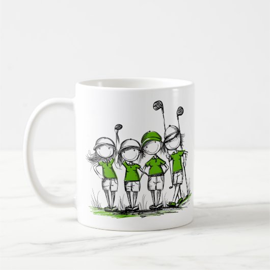 カントリークラブレディースゴルフリーグカスタム コーヒーマグカップ (左)