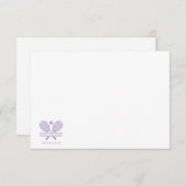 カントリークラブ名テニスコートを任意の色で追加 サンキューカード (正面/裏面)