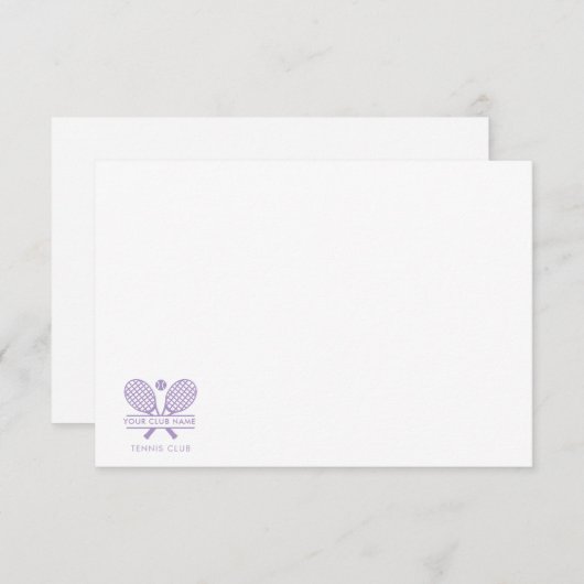 カントリークラブ名テニスコートを任意の色で追加 サンキューカード (正面/裏面)