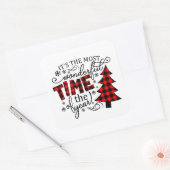 カントリークリスマスで最も素晴らしい時間 スクエアシール (封筒)