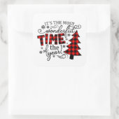 カントリークリスマスで最も素晴らしい時間 スクエアシール (バッグ)