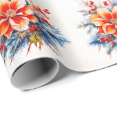 カントリークリスマスインザサウスマグノリアフローラ ラッピングペーパー (ロールコーナー)