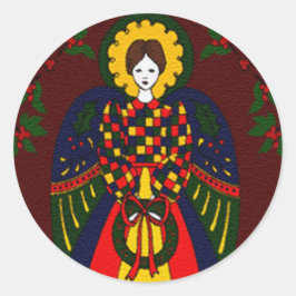 カントリークリスマスエンジェル ラウンドシール