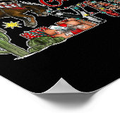 カントリークリスマスオールカウボーイブーツクリスメリーム ポスター (角)