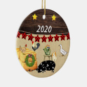 カントリークリスマスクネクネブタ セラミックオーナメント (右)