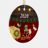 カントリークリスマスクネクネブタ セラミックオーナメント (右)