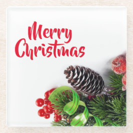 カントリークリスマスコースター ガラスコースター