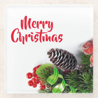 カントリークリスマスコースター ガラスコースター