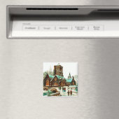 カントリークリスマスサービスヴィンテージ磁石 マグネット (インサイチュ (食洗機))