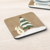 カントリークリスマスツリーコルクコースター コースター (左側)