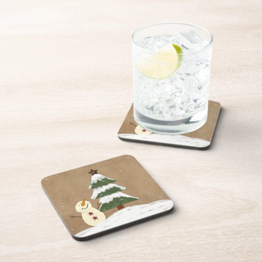 カントリークリスマスツリーコルクコースター コースター (右側)