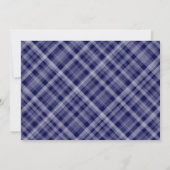 カントリークリスマスツリーブループレイドクリスマスパーティー 招待状 (裏面)