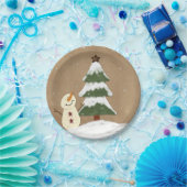 カントリークリスマスツリー紙プレート ペーパープレート (パーティー)
