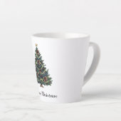 カントリークリスマスツリー カフェラテマグ (右アングル)