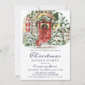 カントリークリスマスハウス企業のホリデーパーティー 招待状 (正面)