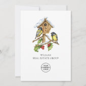 カントリークリスマスハウス企業のホリデーパーティー 招待状 (裏面)