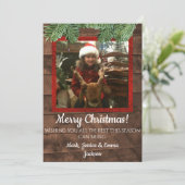 カントリークリスマスバーンウッド&パインフォトカード シーズンカード (スタンド正面)