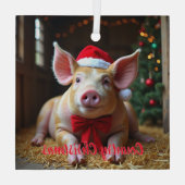 カントリークリスマスピグガラスオーナメント ガラスオーナメント (裏面)