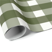 カントリークリスマスファームグリーンホワイトプレイドパターン ラッピングペーパー (ロールコーナー)