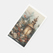 カントリークリスマスランタンパインブランチ赤Berriy (コーナー)