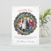 カントリークリスマスリースサンキューカード シーズンカード (スタンド正面)