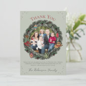 カントリークリスマスリースサンキューカード シーズンカード (スタンド正面)