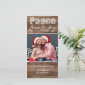 カントリークリスマスレ素朴スフラットフォトカード シーズンカード (スタンド正面)