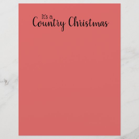 カントリークリスマス引用文レッド素朴レターヘッド (正面)
