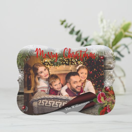 カントリークリスマス掲示板の写真カファンシーット 招待状 (スタンド正面)