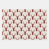カントリークリスマス素朴ホリデーバッファロープレイド ラッピングペーパーシート (正面2)