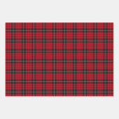 カントリークリスマス素朴ホリデーバッファロープレイド ラッピングペーパーシート (正面)