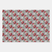 カントリークリスマス素朴ホリデーバッファロープレイドW ラッピングペーパーシート (正面3)