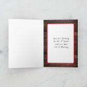 カントリークリスマス | カウボーイブーツのストッキング カード (内部)