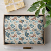 カントリークールウェスタンのカウボーイタイル 薄葉紙 (ギフト)