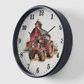 カントリークールバーントラクター 壁時計 (傾斜)