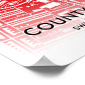 カントリーグランドスタジアムマップ – スウィンドンタウンのホーム ポスター (角)