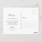 カントリーグリーンのウェディングフォト感謝カード ポストカード (裏面)